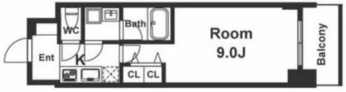 スプランディッド淀屋橋DUE【8階】の間取り