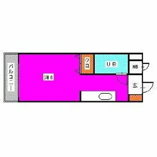 フレックス博多【205号室】の間取り