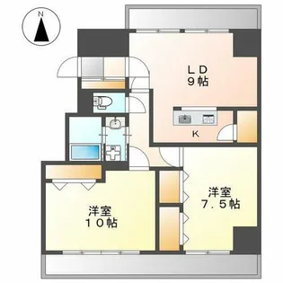 石町マンション【9階】の間取り
