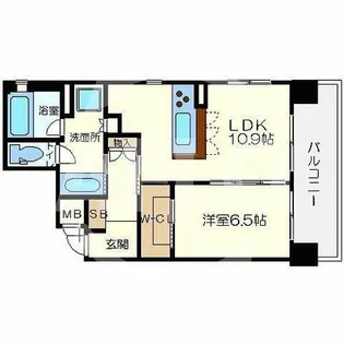 リーガル四ツ橋Ⅱ【3階】の間取り