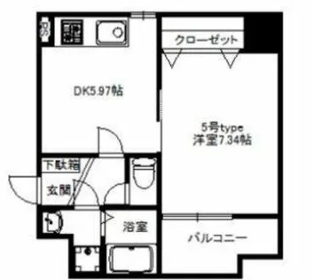 R SQUARE 東天満【8階】の間取り