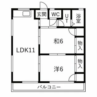 栗木山ハイツ1棟【2階】の間取り