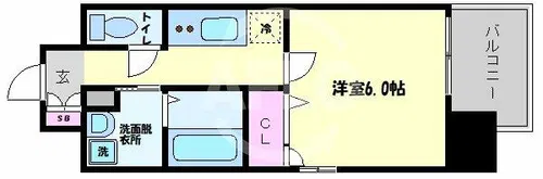 エスリード心斎橋EAST【12階】の間取り