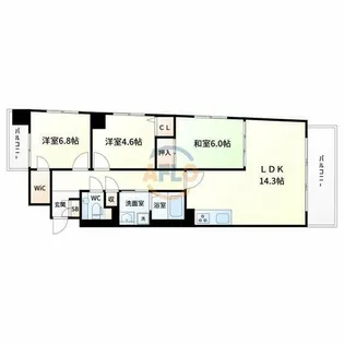 ウエストコート新大阪【8階】の間取り