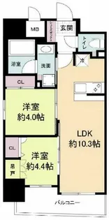 セレニテフラン野田阪神駅前【12階】の間取り