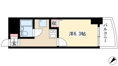 ライオンズマンション新栄【8階】の間取り