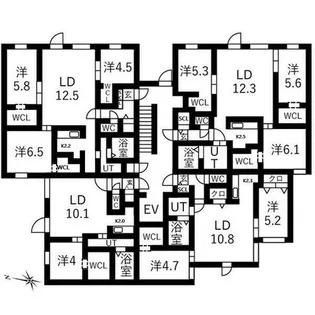 北海道札幌市中央区南六条西22丁目【マンション】の間取り