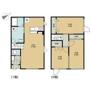 北海道札幌市東区伏古五条3丁目【テラスハウス】の間取り