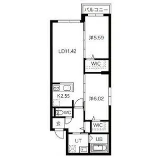 北海道札幌市東区北七条東5丁目【マンション】の間取り