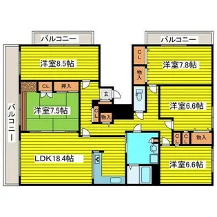 北海道札幌市東区東苗穂三条2丁目【マンション】の間取り