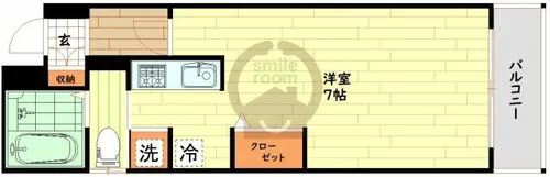 大阪府大阪市浪速区戎本町1丁目【マンション】の間取り