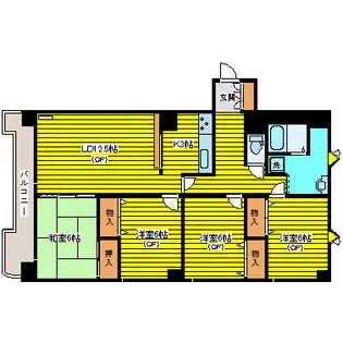 北海道札幌市東区北十四条東14丁目【マンション】の間取り