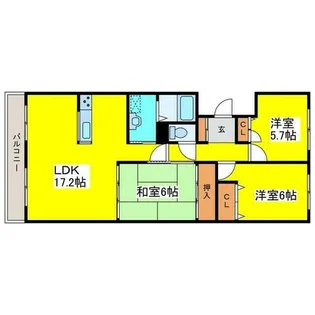 北海道札幌市東区北六条東6丁目【マンション】の間取り