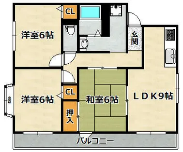 メゾンド蘭【202号室】の間取り