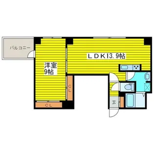 北海道札幌市東区北二十三条東1丁目【マンション】の間取り