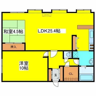 インペリアル25【A201号室】の間取り