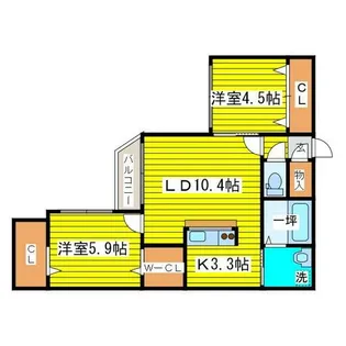 北海道札幌市東区北七条東5丁目【マンション】の間取り