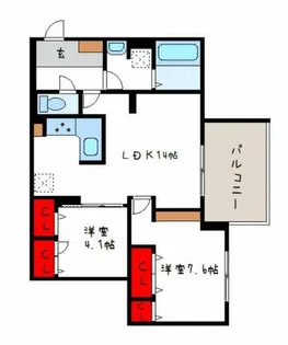 ウエスタンハイツ19【102号室】の間取り