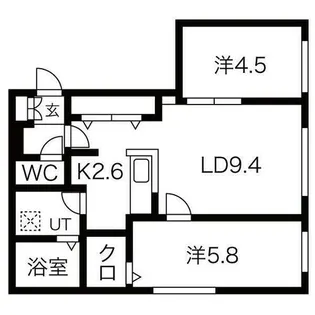 北海道札幌市東区北十四条東10丁目【マンション】の間取り