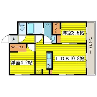北海道札幌市東区北十九条東16丁目【マンション】の間取り