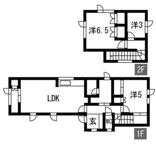 北海道江別市東野幌本町【一戸建】の間取り