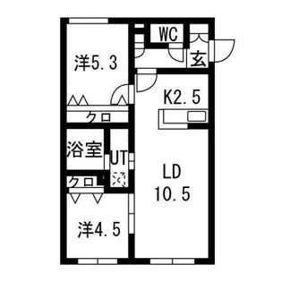 北海道札幌市東区北十八条東1丁目【マンション】の間取り