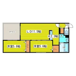 北海道札幌市東区北十九条東1丁目【マンション】の間取り