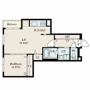 北海道札幌市東区北二十四条東16丁目【マンション】の間取り