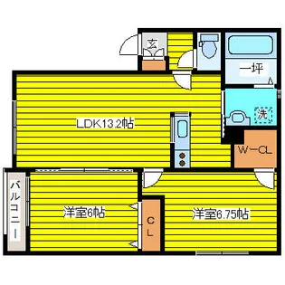 北海道札幌市東区本町二条3丁目【アパート】の間取り
