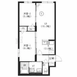 北海道札幌市東区北三十三条東10丁目【マンション】の間取り