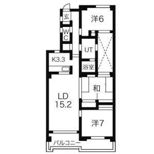 北海道札幌市東区伏古八条4丁目【マンション】の間取り