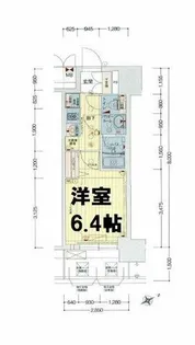 プレサンスOSAKA DOMECITYビーツ【302号室】の間取り