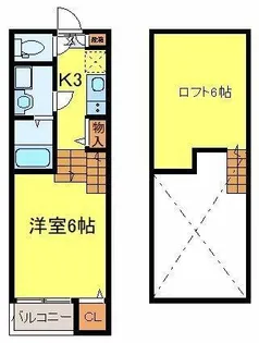 ハーモニーテラス那珂Ⅴ【2階】の間取り