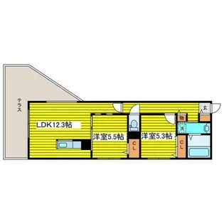 北海道札幌市東区北十九条東1丁目【マンション】の間取り