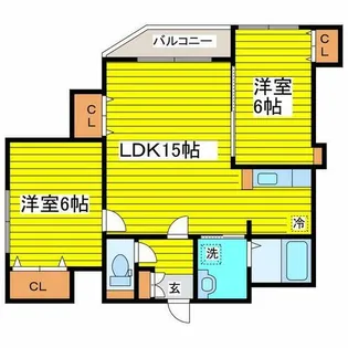 北海道札幌市東区北十六条東7丁目【マンション】の間取り