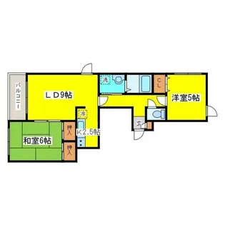 北海道札幌市東区北十六条東5丁目【マンション】の間取り