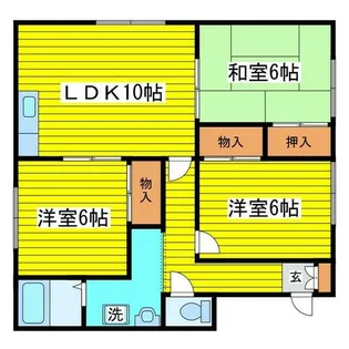 こまどりアパート【205号室】の間取り