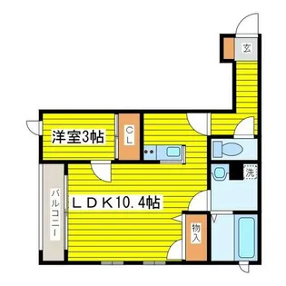 北海道札幌市東区北二十五条東16丁目【アパート】の間取り