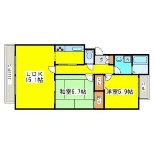 北海道札幌市東区北二十条東8丁目【マンション】の間取り