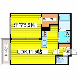北海道札幌市東区北三十三条東12丁目【マンション】の間取り