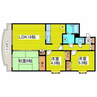 プレジデント32【506号室】の間取り