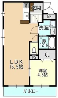 アネーロ城山【1階】の間取り