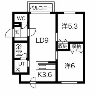 ラフィナート本通【2階】の間取り