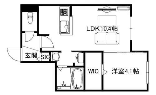 ブランシャールALAIN平岸【1階】の間取り