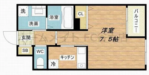 ダイドーメゾン大阪本町EAST【6階】の間取り