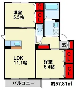 コンフォルト・M A棟【1階】の間取り