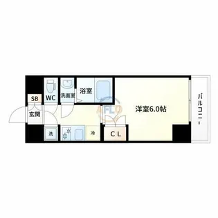 Dimus新大阪【8階】の間取り