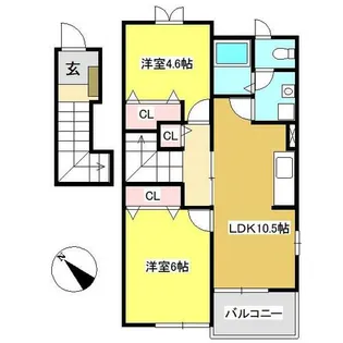 メゾン・あかね【201号室】の間取り