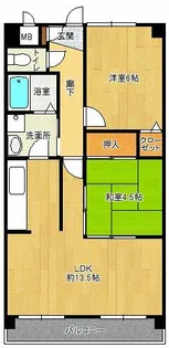 メゾンヴェール中尾Ⅱ【4階】の間取り