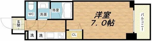 エスライズ堺筋本町【3階】の間取り